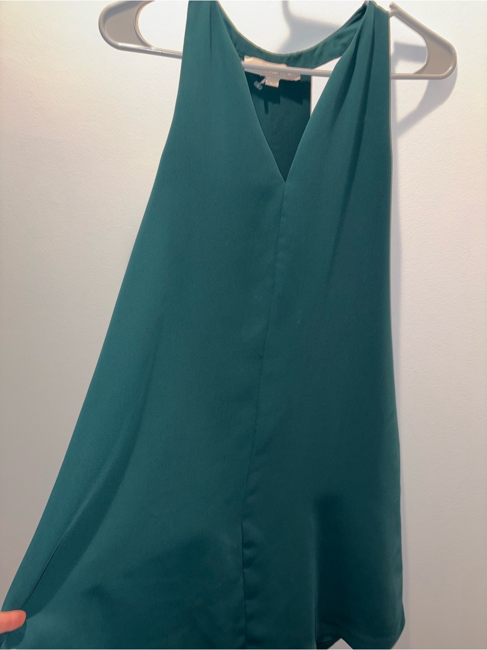 Sleeveless Teal V-Neck Women's Dress